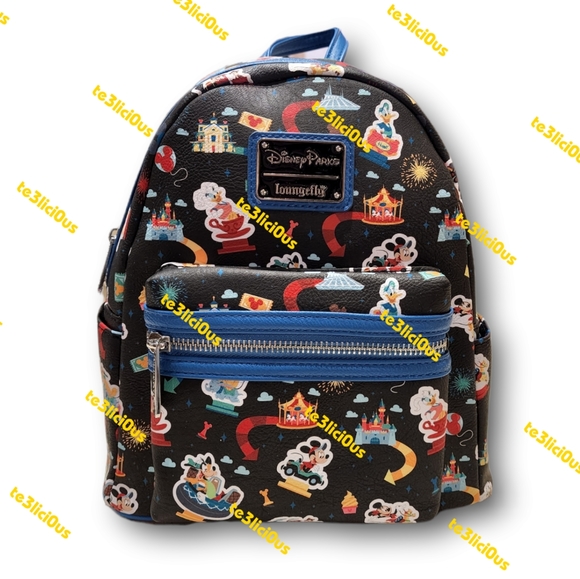 Disney Handbags - DISNEYLAND LOUNGEFLY PARK ICONS BACKPACK